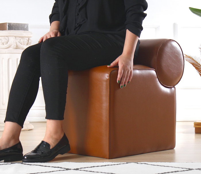 Atelier Del Sofa Rohin Deri Puf - Marrón Atelier Del Sofa Rohin Deri Puf - Marrón